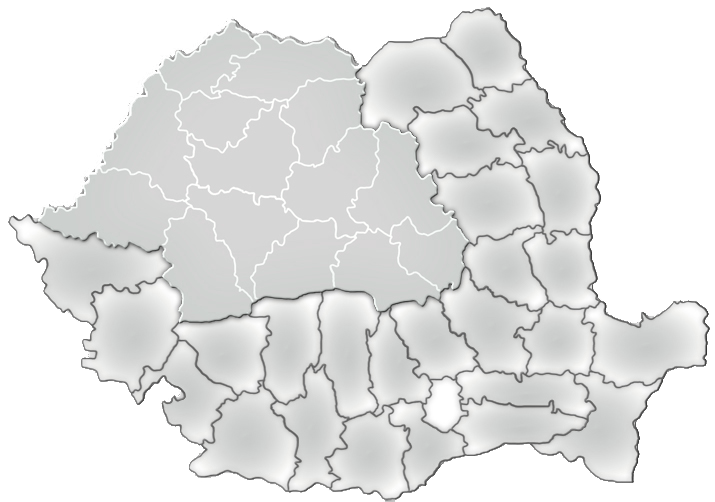 Carte des 14 comtés de Transylvanie